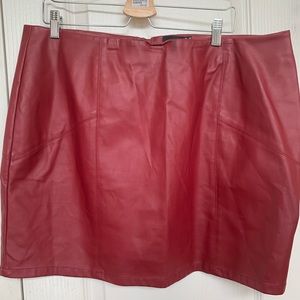 Faux Leather Mini Skirt